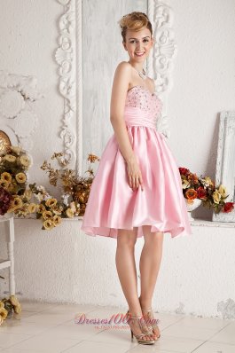 Short Prom Holiday Dress Beading A-line Knee-length