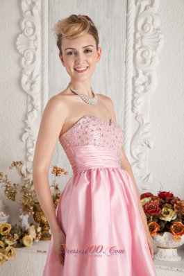 Short Prom Holiday Dress Beading A-line Knee-length