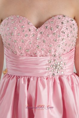 Short Prom Holiday Dress Beading A-line Knee-length