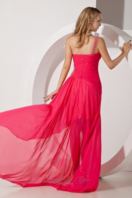 Short Front Long Back One Shoulder Prom Party Dress