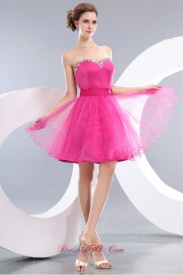 Princess Beading Belt Short Prom / Homecoming Dress