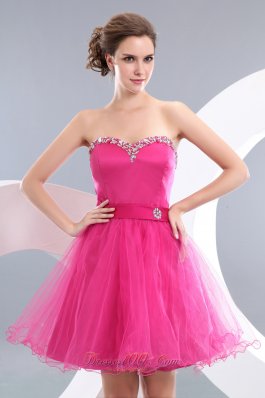 Princess Beading Belt Short Prom / Homecoming Dress