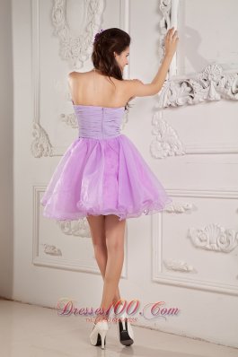 Lavender A-line Prom / Homecoming Dress Mini