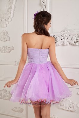 Lavender A-line Prom / Homecoming Dress Mini