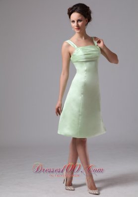 Straps A-line Bridesmaid Dress Apple Green