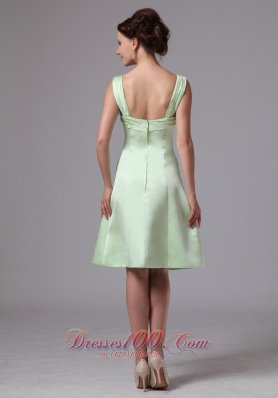 Straps A-line Bridesmaid Dress Apple Green