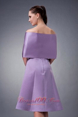 wrap Tied Bow Decorated Bridesmaid Dress Tea-length