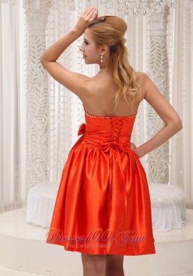 Orange Bowknot Bridesmaid Dress 2013