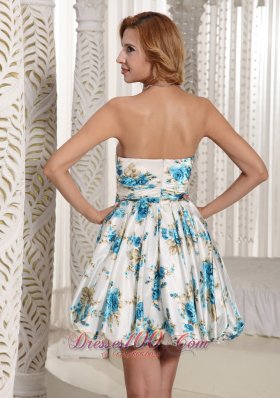 Floral Printing Colorful Prom / Cocktail Dress For Party