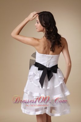 Hand Made Flower Prom Homecoming Dress Layered Ruffles