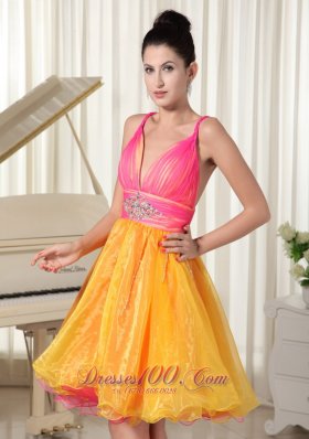 Colorful Princess Prom Dress Beaded Decorate Waist