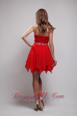 Mini Chiffon Beading Prom / Homecoming Dress Empire