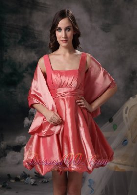 Straps Mini A-line Prom / Homecoming Dress With Shawl