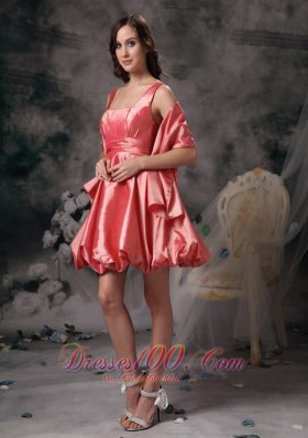 Straps Mini A-line Prom / Homecoming Dress With Shawl