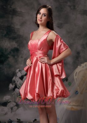 Straps Mini A-line Prom / Homecoming Dress With Shawl