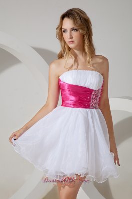 A-line / Princess Strapless Cocktail Dress Mini