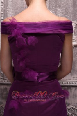 Off The Shoulder Dark Purple Mermaid Prom Evening Dress