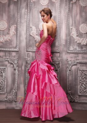 Pink Sweetheart Beading Prom Dress For Formal Evening