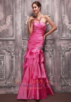 Pink Sweetheart Beading Prom Dress For Formal Evening