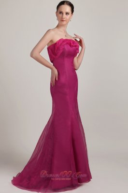 Fuchsia Mermaid Prom Homecoming Dress Strapless