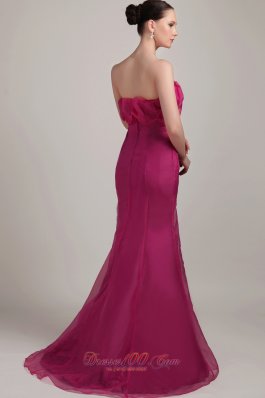 Fuchsia Mermaid Prom Homecoming Dress Strapless