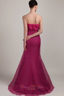 Fuchsia Mermaid Prom Homecoming Dress Strapless