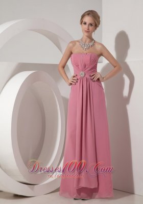 Beading Ruched Rose Mother of Bride Dress Chiffon