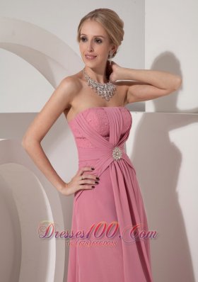 Beading Ruched Rose Mother of Bride Dress Chiffon