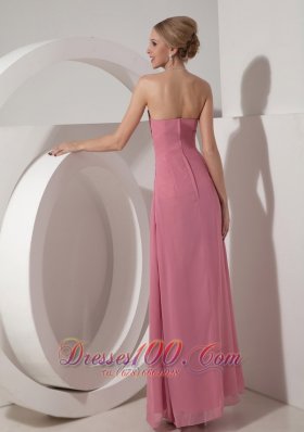 Beading Ruched Rose Mother of Bride Dress Chiffon