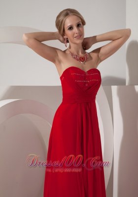 Wine Red Bridesmaid Dress Beading Sweetheart Prom