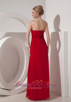 Wine Red Bridesmaid Dress Beading Sweetheart Prom