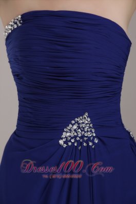 Sequins Peacock Blue Prom Celebrity Dress Chiffon