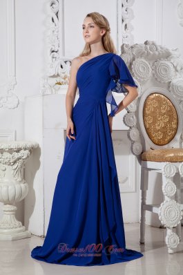 Royal Blue One Shoulder Prom Dress For Formal Evening