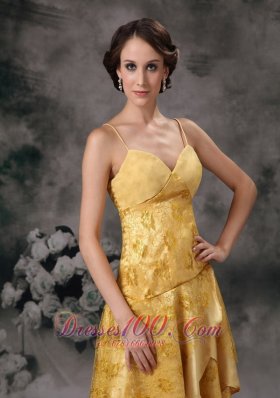 Gold Empire Sweetheart Taffeta Prom Evening Dress