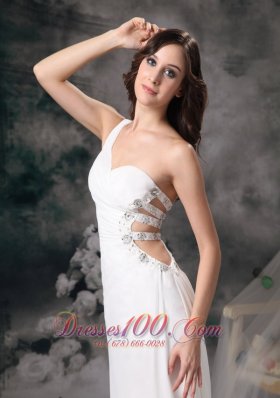 A-line Wedding Dress Chiffon Taffeta Beading Ruch