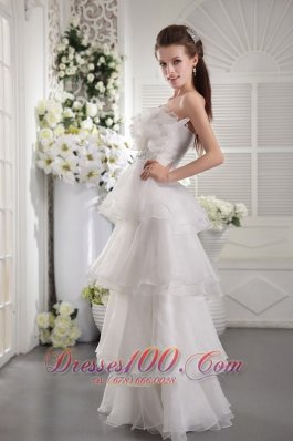 Empire Strapless Organza Beading Prom Evening Dress