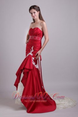 Red Mermaid Sweetheart Taffeta Beading Prom Dress