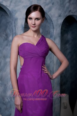 Eggplant Purple Column Prom Homecoming Dress Chiffon