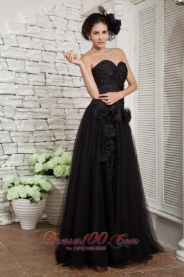 Black Empire Little Black Evening Dress Beading Sweetheart