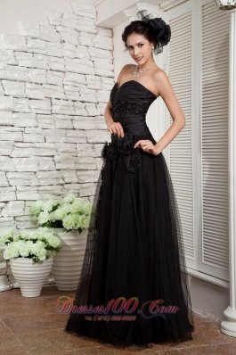 Black Empire Little Black Evening Dress Beading Sweetheart