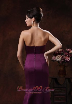 Custom Mermaid Dark Purple Mother Of The Bride Evening Dress