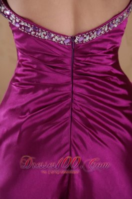 Fuchsia Sheath Sweetheart Sweep Elastic Woven Prom Evening Dress