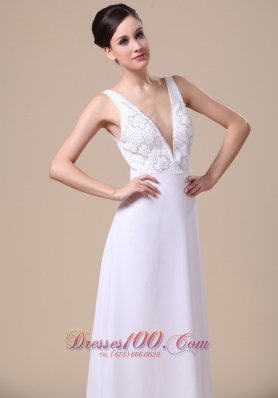 Formal Elegant Empire Beading Chiffon Prom Evening Dress