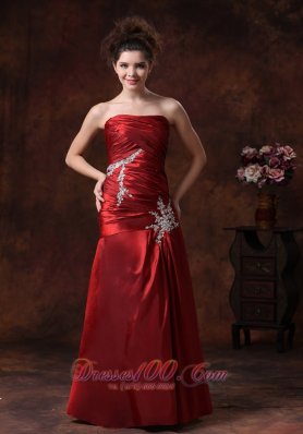 Wine Red Formal Column Evening Prom Dress