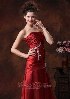 Wine Red Formal Column Evening Prom Dress