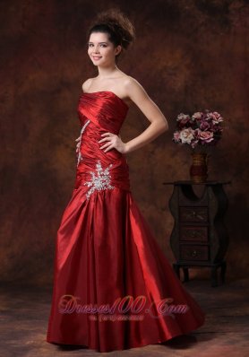 Wine Red Formal Column Evening Prom Dress