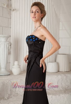 Sweetheart Black Ankle-length Lenkas Formal Evening Dress