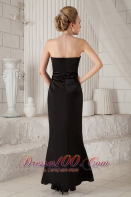 Sweetheart Black Ankle-length Lenkas Formal Evening Dress