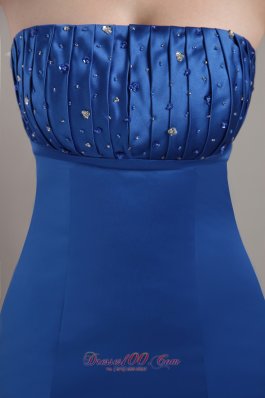 Popular Trumpet Blue Beading Prom Dress Online