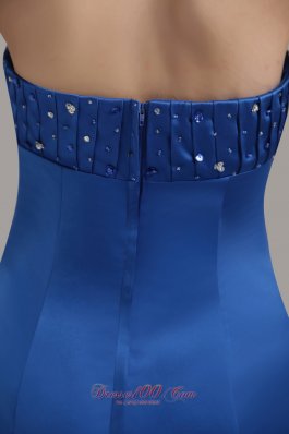 Popular Trumpet Blue Beading Prom Dress Online